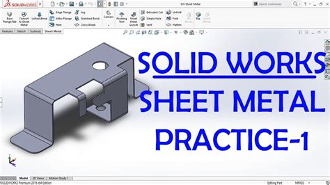 cswpa sheet metal|solidworks sheet metal practice exercises.